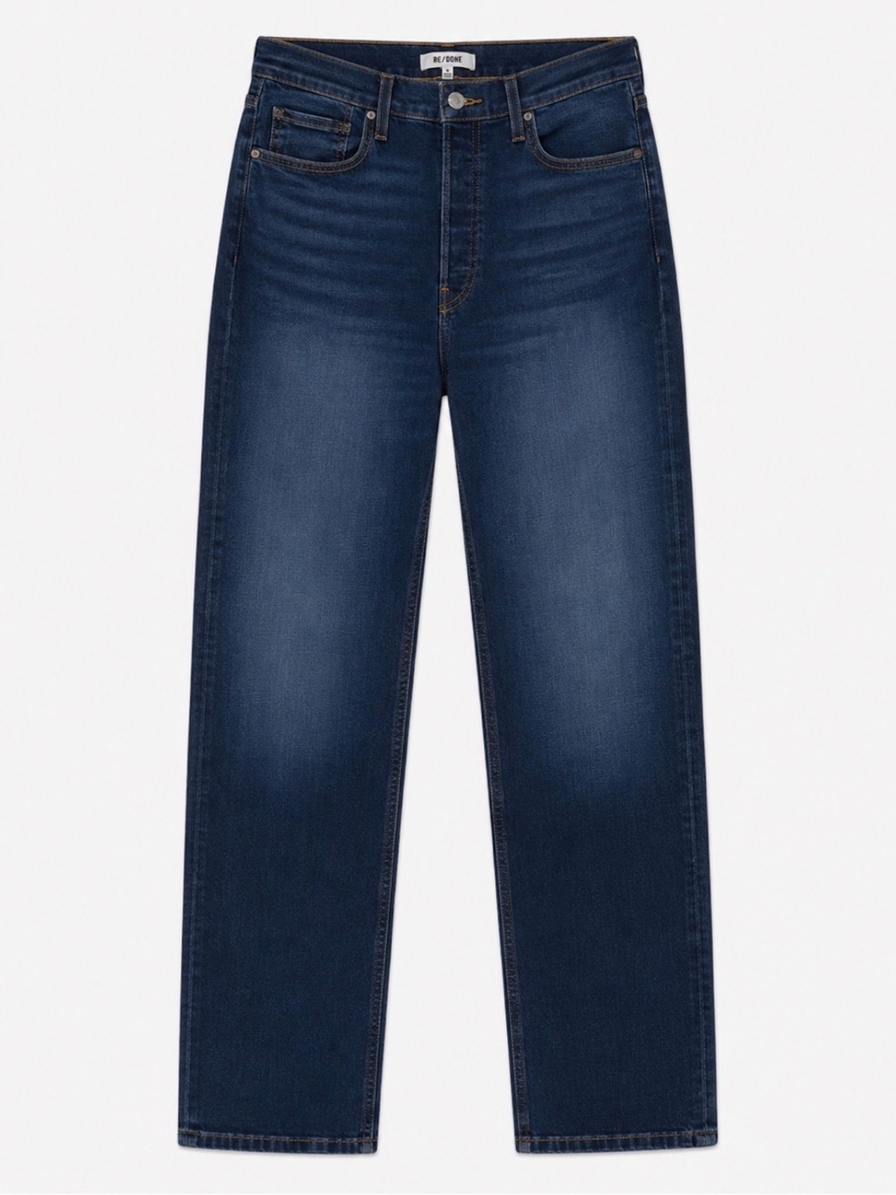 RE/DONE High Rise Straight Leg Jeans Dark Wash Size 30 NWT